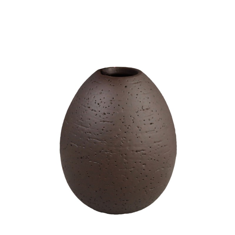 OVALADO.1 ΔΙΑΚΟΣΜΗΤΙΚΟ ΒΑΖΟ 11x11x13.5cm POLYRESIN ΚΑΦΕ ΣΚΟΥΡΟ