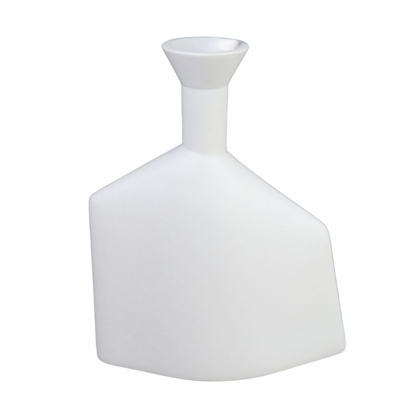 WAZOO ΔΙΑΚΟΣΜΗΤΙΚΟ ΒΑΖΟ 20x7x25.5cm POLYRESIN ΛΕΥΚΟ