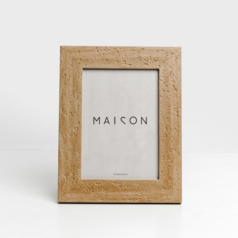 LITHOS ΚΟΡΝΙΖΑ 18.6x1.5x23.7cm POLYRESIN BEIGE ΣΚΟΥΡΟ ΓΥΑΛΙ