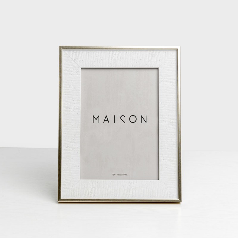 PAPIRUS ΚΟΡΝΙΖΑ 18.4x1.6x23.5cm POLYRESIN ΛΕΥΚΟ ΧΡΥΣΟ ΓΥΑΛΙ