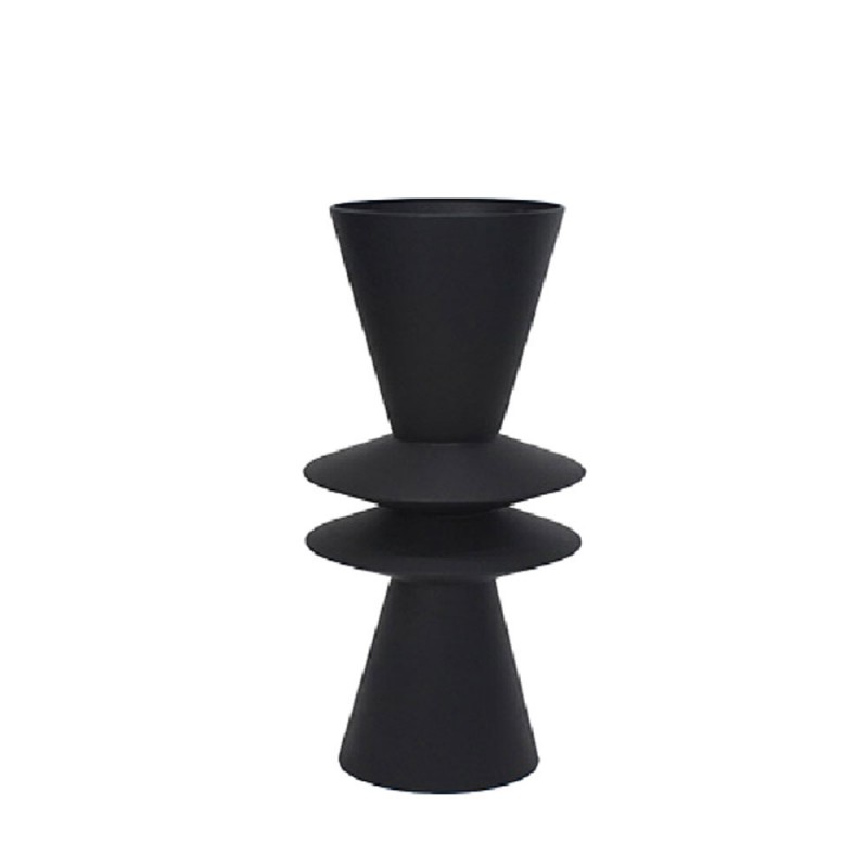 ZIK ΔΙΑΚΟΣΜΗΤΙΚΟ ΚΗΡΟΠΗΓΙΟ 19.5x19.5x66.5cm ΜΕΤΑΛΛΟ ΜΑΥΡΟ