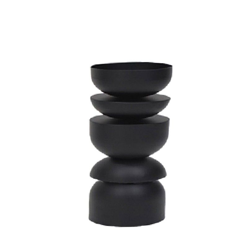 ZULU ΔΙΑΚΟΣΜΗΤΙΚΟ ΚΗΡΟΠΗΓΙΟ 11x11x39cm ΜΕΤΑΛΛΟ ΜΑΥΡΟ