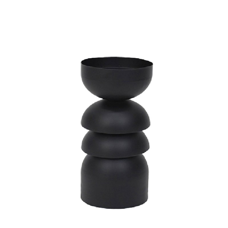 ZULU ΔΙΑΚΟΣΜΗΤΙΚΟ ΚΗΡΟΠΗΓΙΟ 11x11x29.5cm ΜΕΤΑΛΛΟ ΜΑΥΡΟ