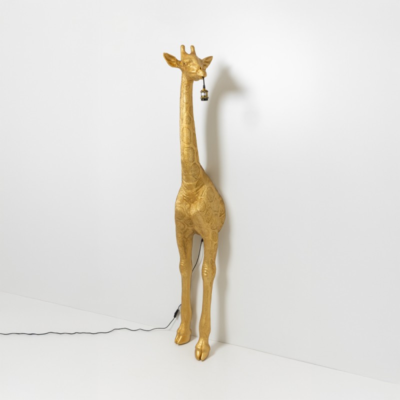 GIRAFE ΦΩΤΙΣΤΙΚΟ ΕΠΙΔΑΠΕΔΙΟ 42x35x196cm FIBERGLASS ΧΡΥΣΟ