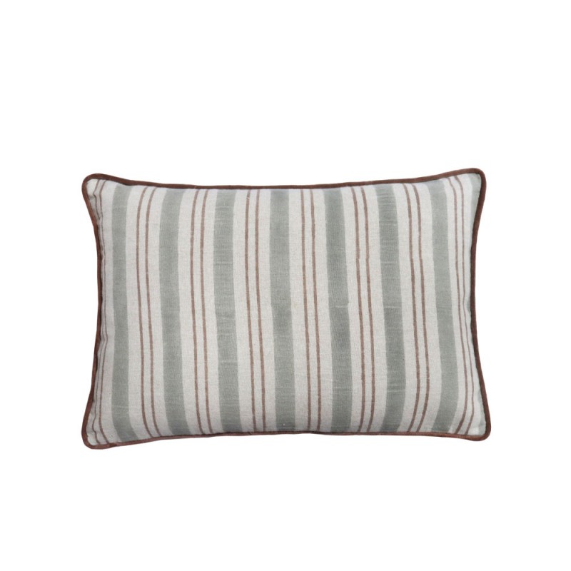 ROMANTICO ΔΙΑΚΟΣΜΗΤΙΚΟ ΜΑΞΙΛΑΡΙ 50x50cm ΥΦΑΣΜΑ ΜΠΕΖ ΑΝΘΡΑΚΙ ΚΕΡΑΜΙΔΙ