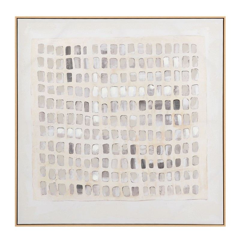 SIMPLICIT ΠΙΝΑΚΑΣ ΔΙΑΚΟΣΜΗΤΙΚΟΣ ΜΕ ΚΟΡΝΙΖΑ 100x100x4cm ΚΑΜΒΑΣ ΜΠΕΖ ΚΑΦΕ ΞΥΛΟ ΦΥΣΙΚΟ