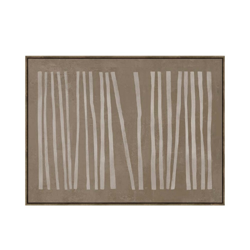 RAYA A ΠΙΝΑΚΑΣ ΔΙΑΚΟΣΜΗΤΙΚΟΣ ΜΕ ΚΟΡΝΙΖΑ 90x120x4cm ΚΑΜΒΑΣ ΚΑΦΕ ΜΠΕΖ ΞΥΛΟ ΦΥΣΙΚΟ