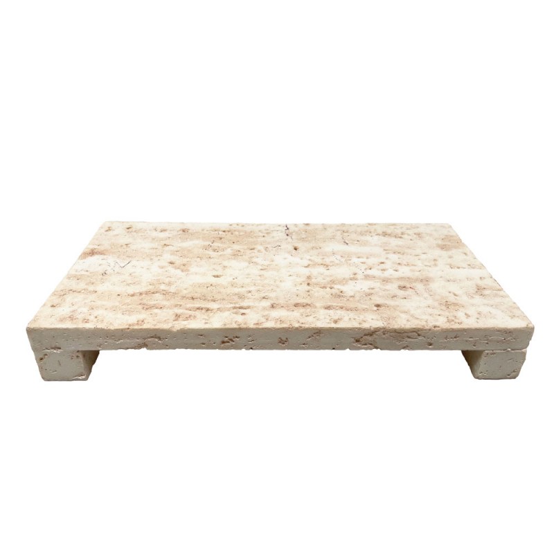 TRAVERTINO ΔΙΣΚΟΣ ΔΙΑΚΟΣΜΗΣΗΣ 34x17x4.5cm POLYRESIN STONE