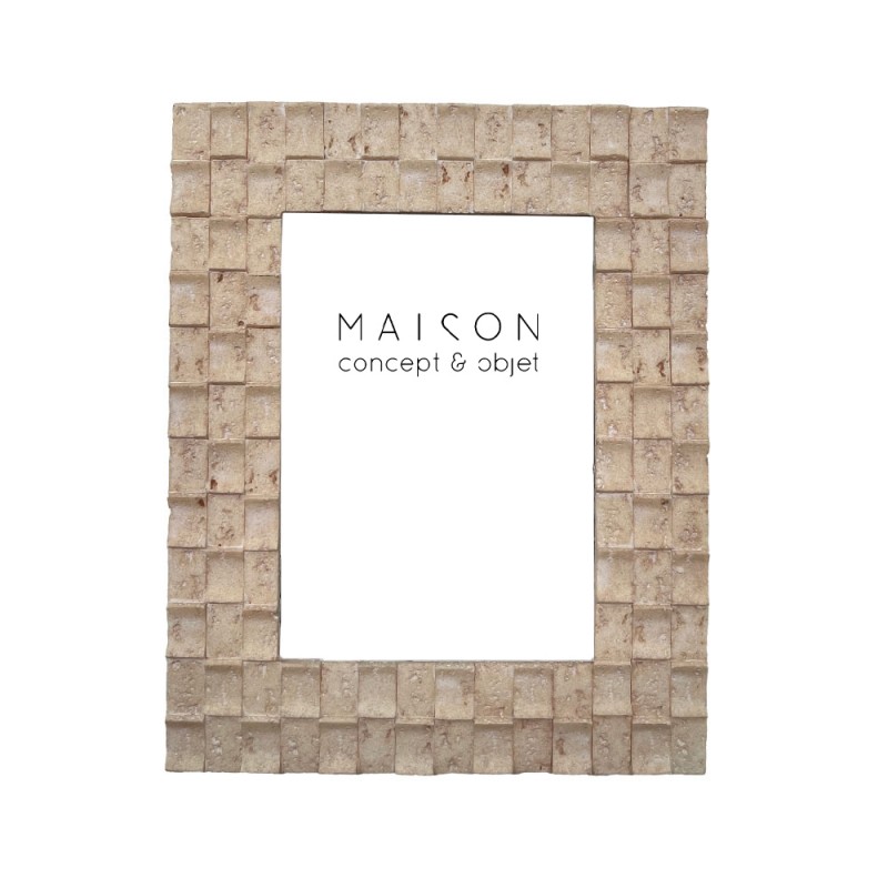 TRAVERT 2 ΚΟΡΝΙΖΑ 19.5x1.8x24.5cm POLYRESIN STONE ΓΥΑΛΙ