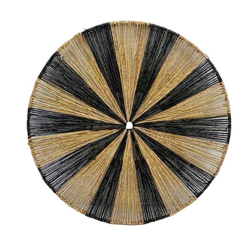 IRIDA ΔΙΑΚΟΣΜΗΤΙΚΟ ΤΟΙΧΟΥ 41x41x6cm ΓΙΟΥΤΑ ΦΥΣΙΚΟ ΜΑΥΡΟ