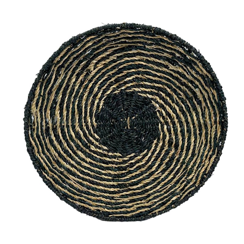 IRIS ΔΙΑΚΟΣΜΗΤΙΚΟ ΤΟΙΧΟΥ 51x51x6cm SEAGRASS ΜΑΥΡΟ ΦΥΣΙΚΟ