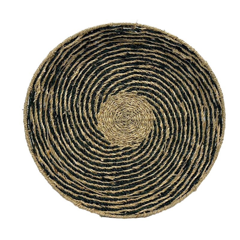 IRIS ΔΙΑΚΟΣΜΗΤΙΚΟ ΤΟΙΧΟΥ 51x51x6cm SEAGRASS ΦΥΣΙΚΟ ΜΑΥΡΟ