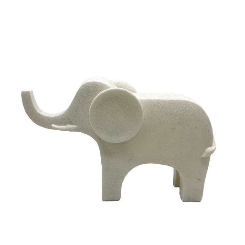 EVO ΔΙΑΚΟΣΜΗΤΙΚΟ ΕΛΕΦΑΝΤΑΣ 28.7x8.7x17.8cm POLYRESIN ΑΣΠΡΟ