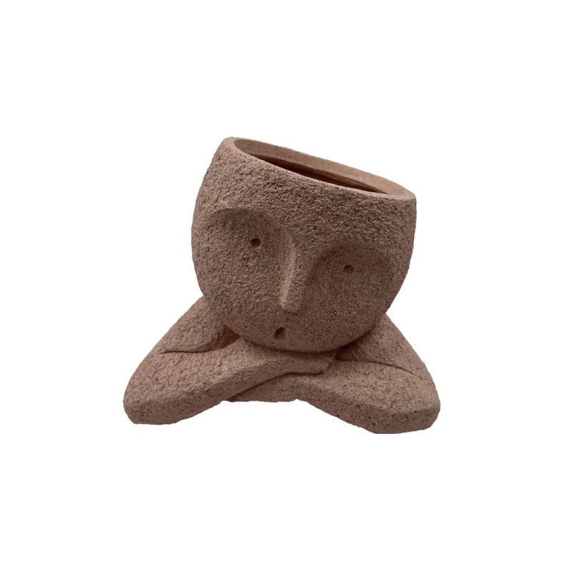 POLYFACE ΒΑΖΟ 18x13x15cm POLYRESIN TERRACOTTA