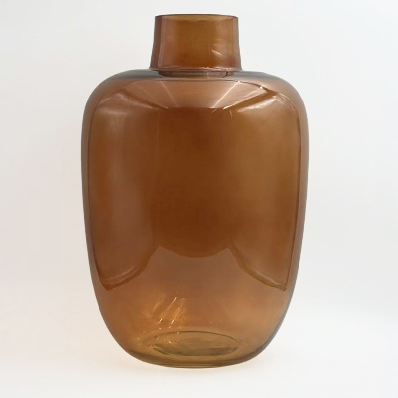 VIDRIO ΒΑΖΟ 25x25x38cm ΓΥΑΛΙ CARAMEL