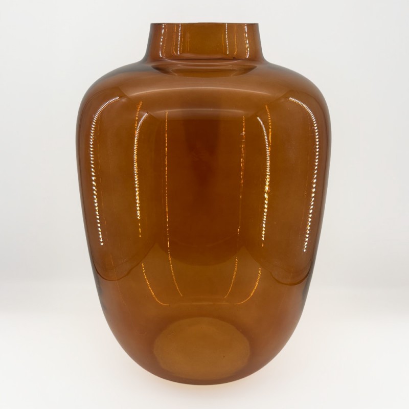 VIDRIO ΒΑΖΟ 34x34x48cm ΓΥΑΛΙ CARAMEL