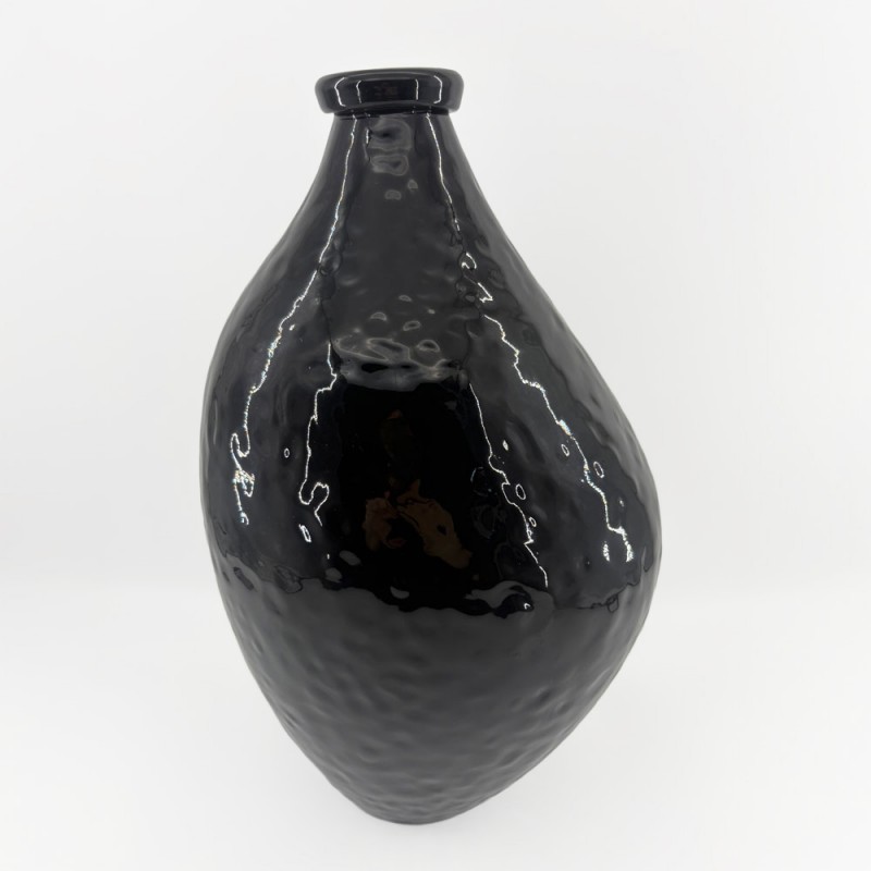 SPICE ΒΑΖΟ 22x22x35.5cm ΓΥΑΛΙ ΜΑΥΡΟ