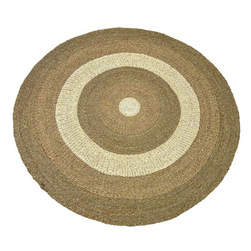 ANNEAU ΧΑΛΙ ΣΑΛΟΝΙΟΥ ΣΤΡΟΓΓΥΛΟ 200x200x1cm SEAGRASS ΦΥΣΙΚΟ ΑΝΟΙΧΤΟ ΦΥΣΙΚΟ ΣΚΟΥΡΟ ΑΣΠΡΟ