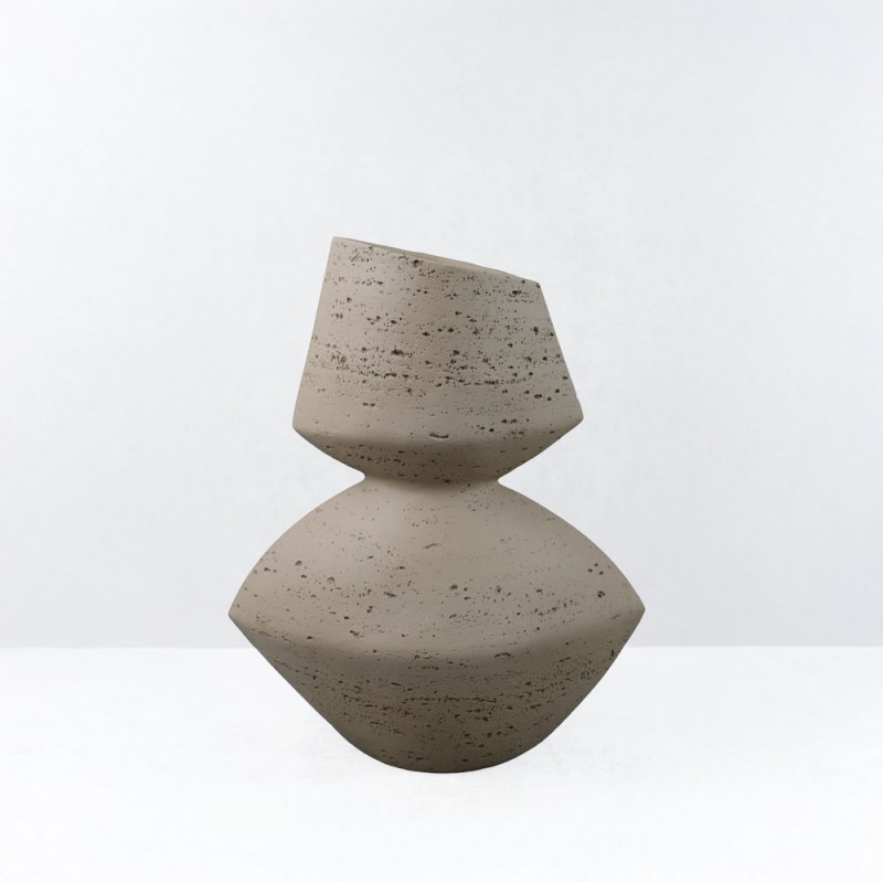 LOOMA I ΒΑΖΟ 28.5x15.5x34.5cm RESIN ΚΑΦΕ