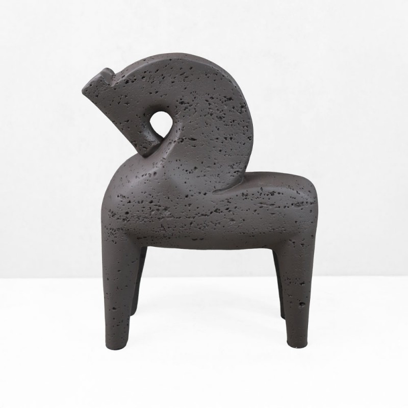 ARCHON I ΔΙΑΚΟΣΜΗΤΙΚΟ ΑΛΟΓΟ 17x7.5x22cm RESIN ΚΑΦΕ ΣΚΟΥΡΟ