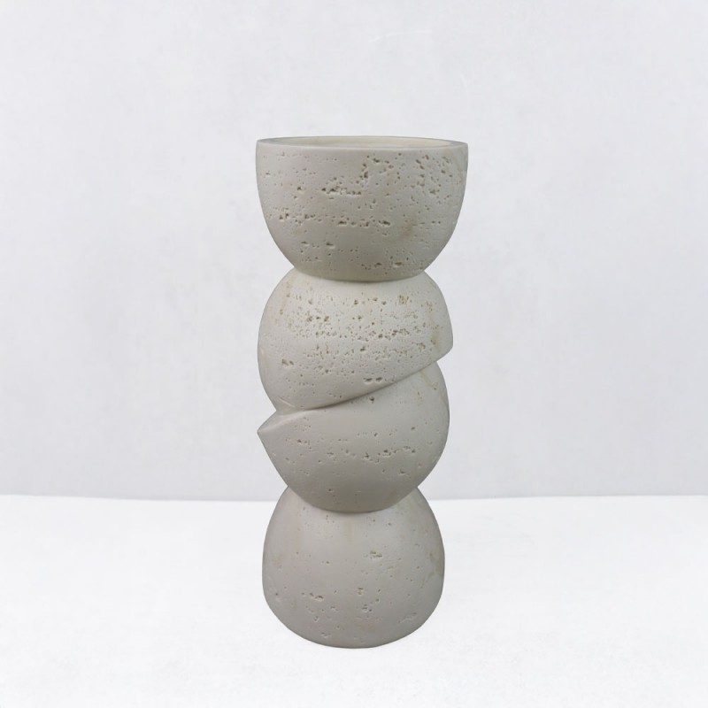 PHAROS II ΚΗΡΟΠΗΓΙΟ ΔΙΑΚΟΣΜΗΤΙΚΟ 10.5x10.5x25cm RESIN ΜΠΕΖ