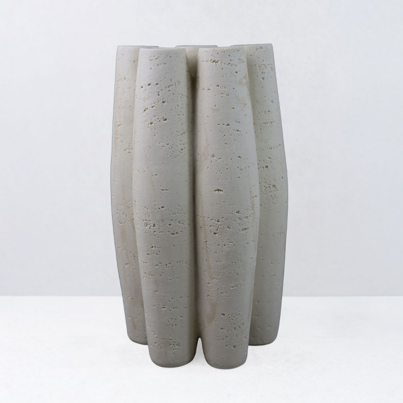 ORIN III ΒΑΖΟ 23x15.5x38cm RESIN ΜΠΕΖ