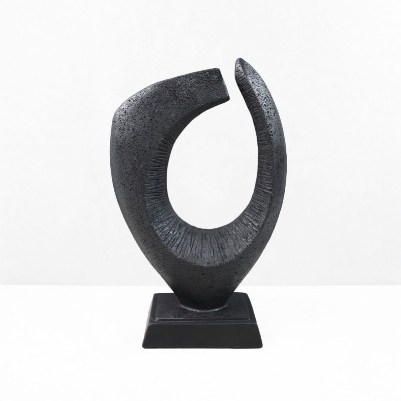 PULSE II ΔΙΑΚΟΣΜΗΤΙΚΟ 18.5x8.5x30cm RESIN ΜΑΥΡΟ