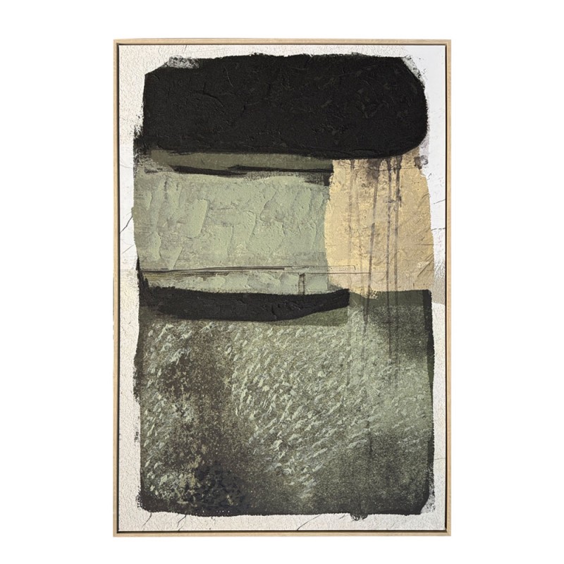 ALIGN ΠΙΝΑΚΑΣ ΔΙΑΚΟΣΜΗΤΙΚΟΣ ΜΕ ΚΟΡΝΙΖΑ 82.6x4.3x122.6cm ΚΑΜΒΑΣ ΠΡΑΣΙΝΟ ΓΚΡΙ PS