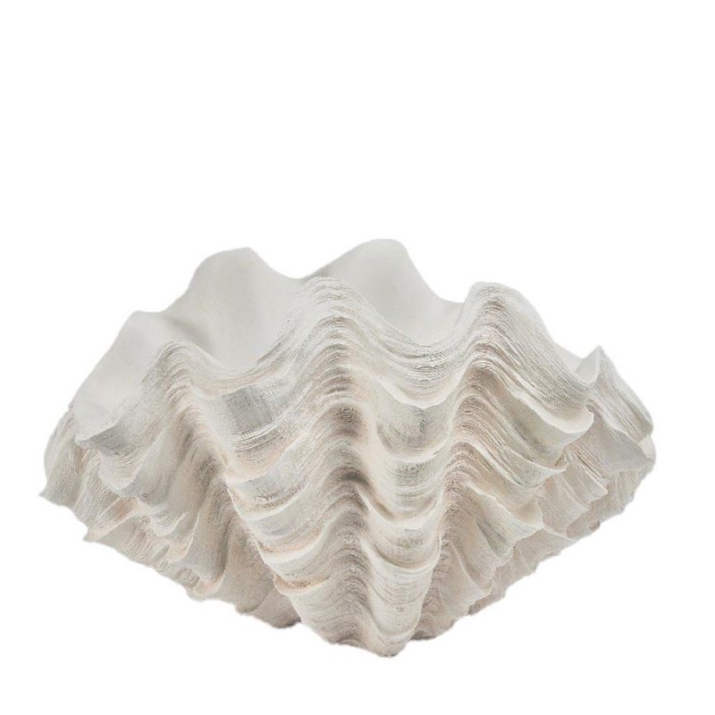 CORALIA ΓΛΑΣΤΡΑ ΚΟΡΑΛΙ 48.5x32x28.5cm RESIN OFF WHITE