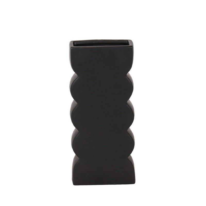 VEI ΒΑΖΟ 14.5x7x30.5cm ΚΕΡΑΜΙΚΟ ΜΑΥΡΟ
