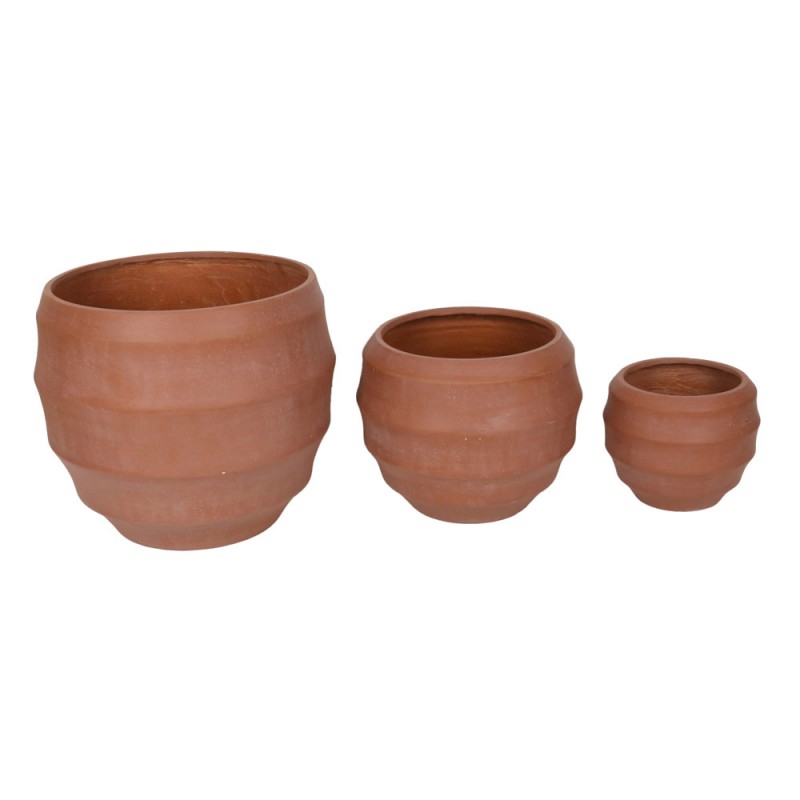 FLORRA ΚΑΣΠΩ SET 3ΤΜΧ 54.3x54.3x47.5cm MgO TERRACOTTA