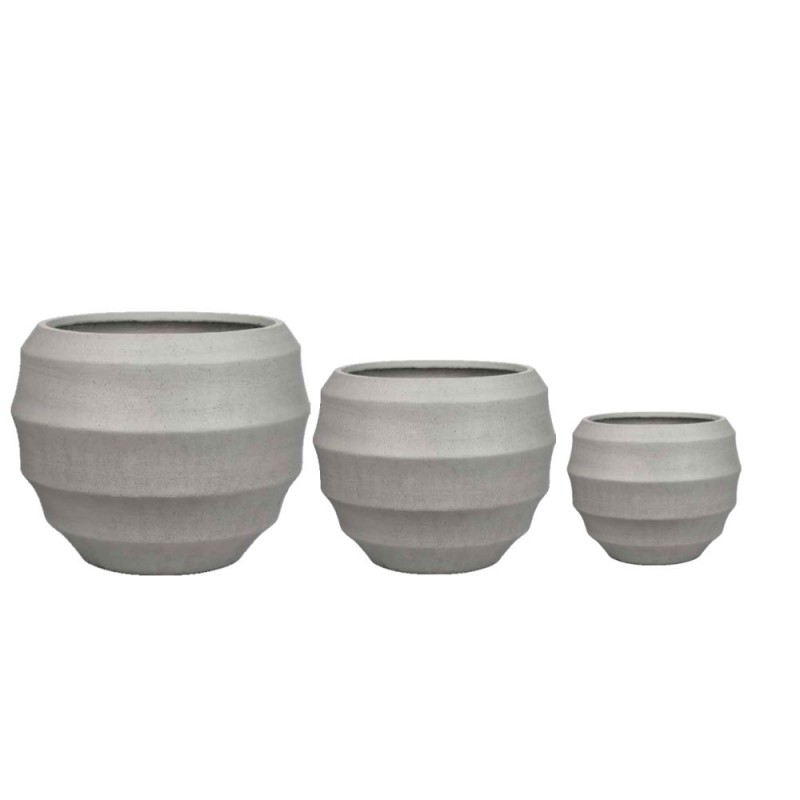 FLORRA ΚΑΣΠΩ SET 3ΤΜΧ 54.3x54.3x47.5cm MgO ΓΚΡΙ