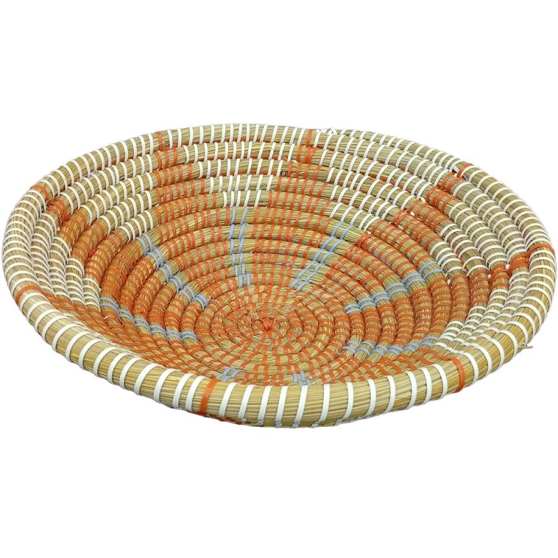 RIA ΜΠΩΛ 39x39x12cm KANSGRASS ΑΣΠΡΟ ΠΟΡΤΟΚΑΛΙ ΠΛΑΣΤΙΚΟ ΓΑΛΑΖΙΟ