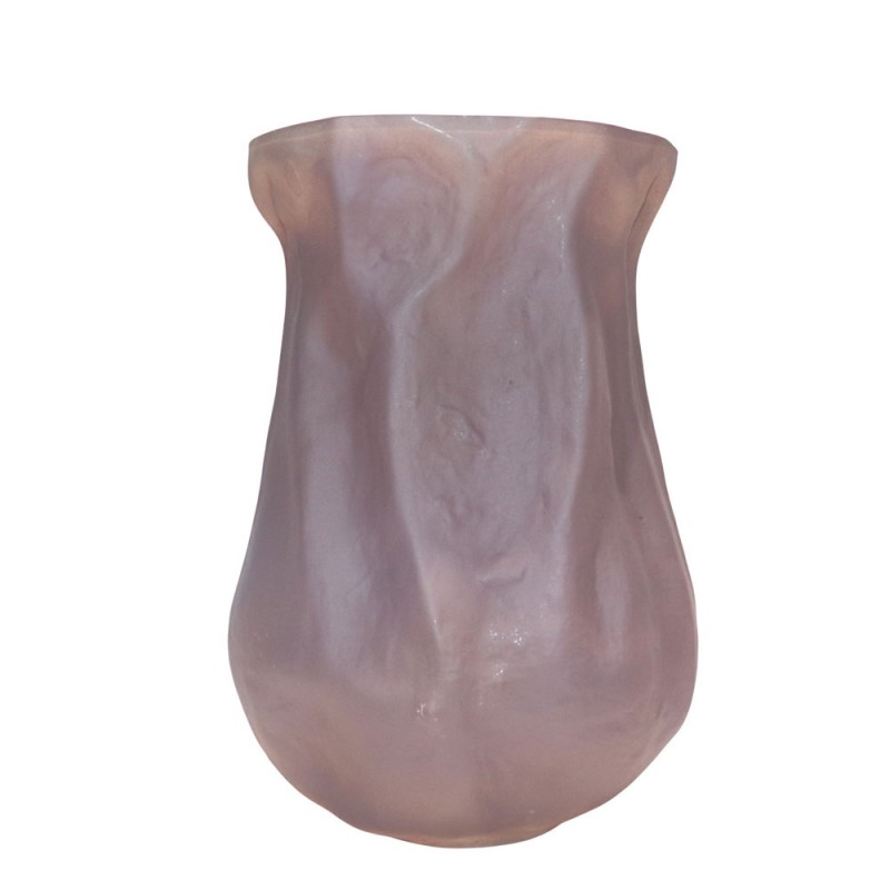 MIST ΒΑΖΟ 27x24x38cm ΓΥΑΛΙ ΚΑΦΕ ΑΝΟΙΧΤΟ