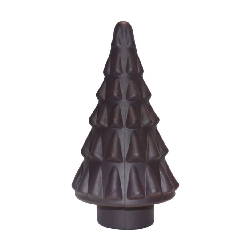 CRYSTAL ΧΡΙΣΤΟΥΓΕΝΝΙΑΤΙΚΟ ΔΙΑΚΟΣΜΗΤΙΚΟ ΔΕΝΤΡΟ 15x15x27cm ΓΥΑΛΙ ΚΑΦΕ ΣΚΟΥΡΟ