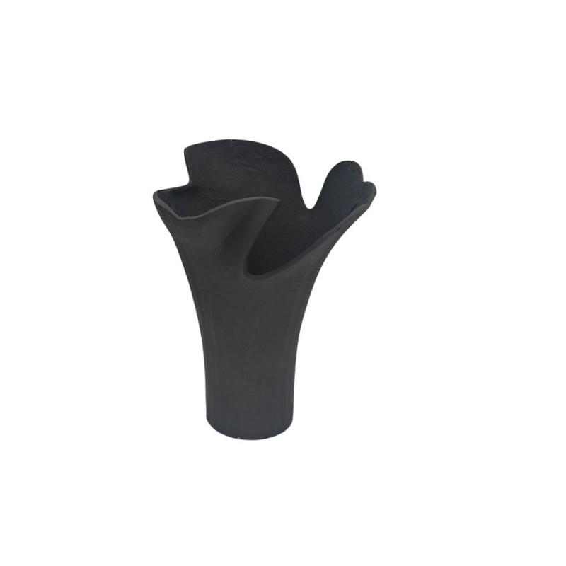FLOWRA ΒΑΖΟ 30x29x41cm ΑΛΟΥΜΙΝΙΟ ΜΑΥΡΟ