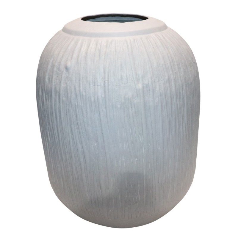 IVORA ΒΑΖΟ 29.5x29.5x40cm ΑΛΟΥΜΙΝΙΟ OFF WHITE