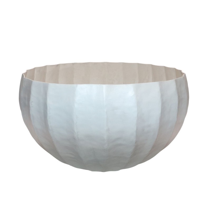 IVELLA ΒΑΖΟ 39x39x22cm ΑΛΟΥΜΙΝΙΟ OFF WHITE