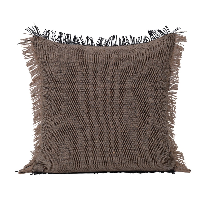 STONEA ΔΙΑΚΟΣΜΗΤΙΚΟ ΜΑΞΙΛΑΡΙ 45x45cm ΥΦΑΣΜΑ ΦΥΣΙΚΟ ΜΑΥΡΟ PE/PP