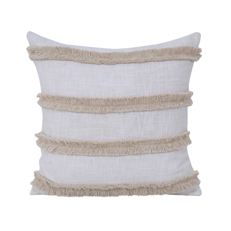 MISTREL ΔΙΑΚΟΣΜΗΤΙΚΟ ΜΑΞΙΛΑΡΙ 45x45cm ΥΦΑΣΜΑ ΜΠΕΖ OFF WHITE PE/PP