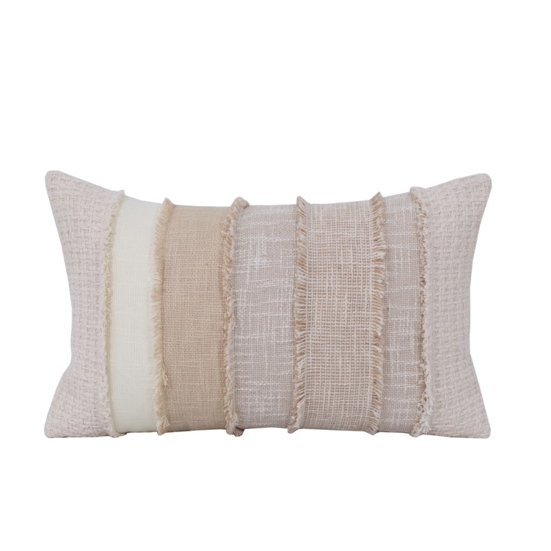 ELUNE ΔΙΑΚΟΣΜΗΤΙΚΟ ΜΑΞΙΛΑΡΙ 30x50cm ΥΦΑΣΜΑ ΜΠΕΖ OFF WHITE PE/PP