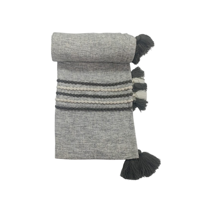 SIROCCO ΡΙΧΤΑΡΙ ΔΙΑΚΟΣΜΗΤΙΚΟ 130x170cm ΥΦΑΣΜΑ ΓΚΡΙ OFF WHITE POLYESTER