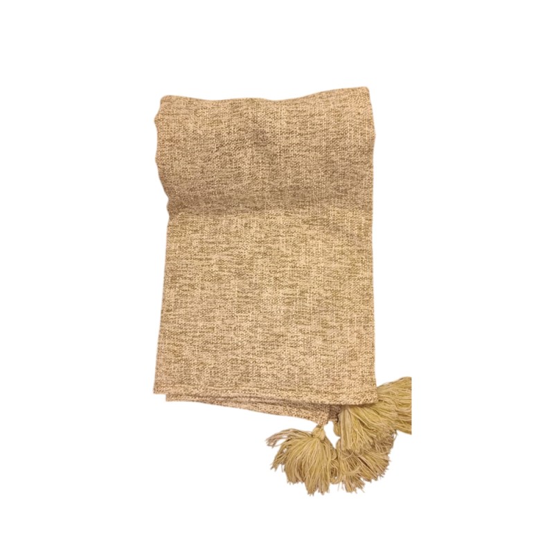 RAVA ΡΙΧΤΑΡΙ ΔΙΑΚΟΣΜΗΤΙΚΟ 130x170cm ΥΦΑΣΜΑ ΦΥΣΙΚΟ ΜΠΕΖ POLYESTER