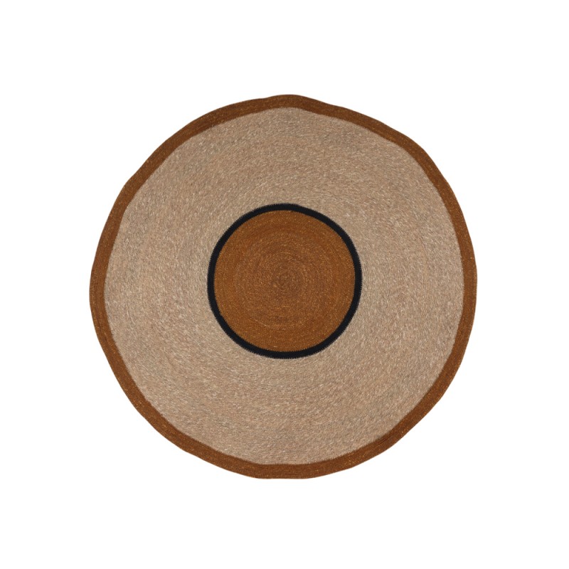 WAVEA ΧΑΛΑΚΙ 120x120cm SEAGRASS ΦΥΣΙΚΟ TERRA ΜΑΥΡΟ