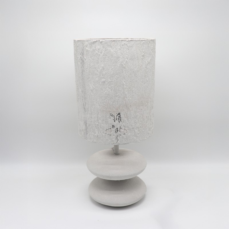 PALE ΦΩΤΙΣΤΙΚΟ ΕΠΙΤΡΑΠΕΖΙΟ 25x25x55cm ΣΙΔΕΡΟ ΛΕΥΚΟ