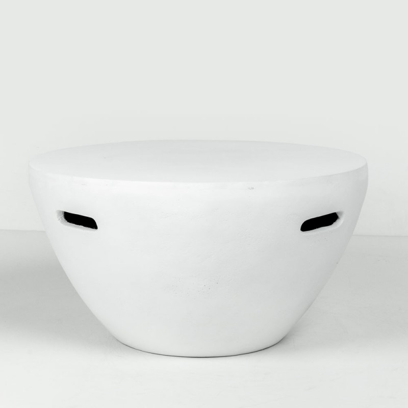 LITHOS CENTRAL COFFEE TABLE ΛΕΥΚΟ 68x68x36