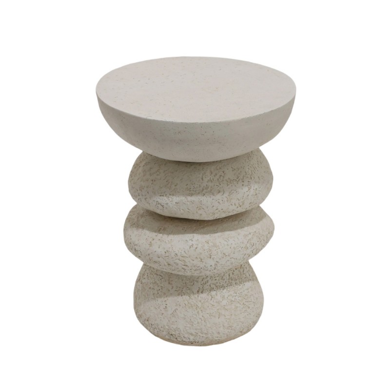 STONE 4 SIDE TABLE ΛΕΥΚΟ 38x38x51cm