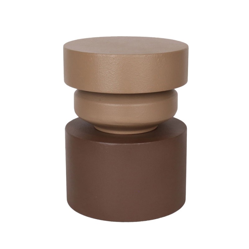 ZELO SIDE TABLE ΚΑΦΕ ΑΝΟΙΧΤΟ ΚΑΦΕ ΣΚΟΥΡΟ 35x35x46cm