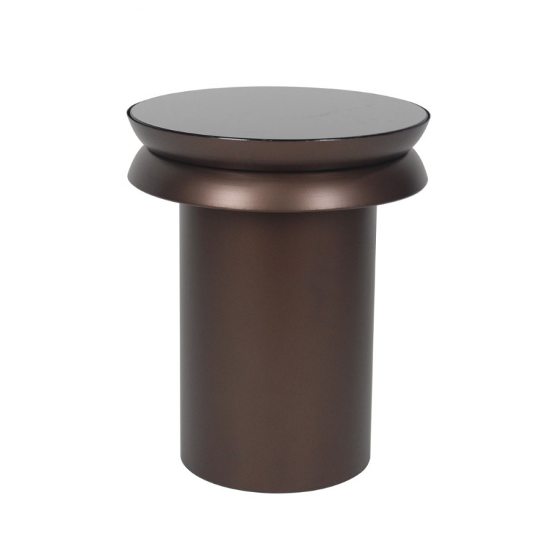 CASTANO SIDE TABLE ΜΑΥΡΟ ΚΑΦΕ 38x38x46cm