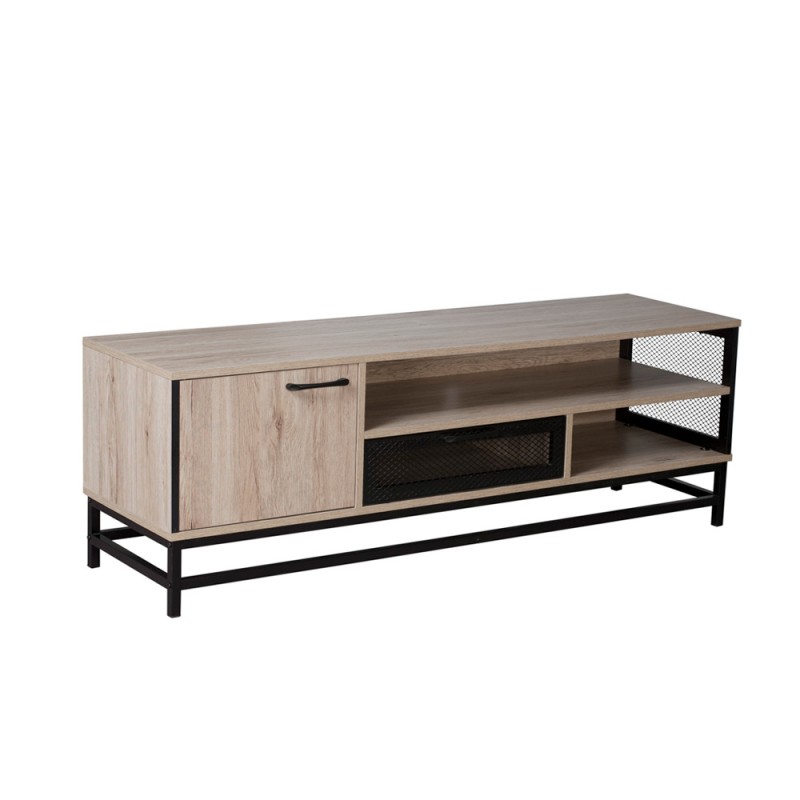 PLEGMA TV STAND SONOMA ΜΑΥΡΟ 140x39x47